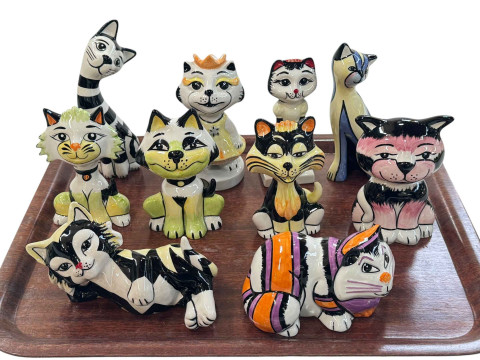 Collection of Lorna Bailey Cats (10).