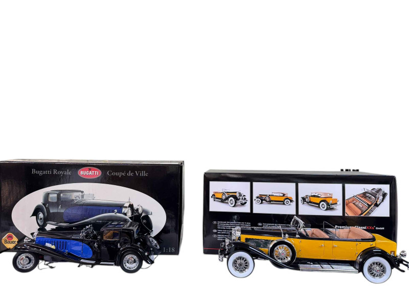 Bauer Bugatti Royal Coupe de Ville 1:18 scale model and Premium Class ixxs 1:12 Model of Duesenberg (2).