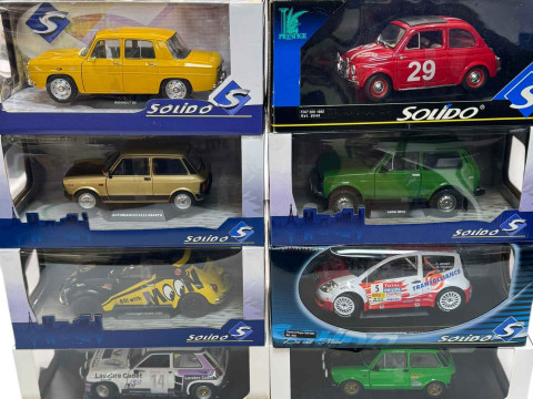 Fifteen Solido model vehicles including VW Beetle 1303, Fiat 500 1965,...