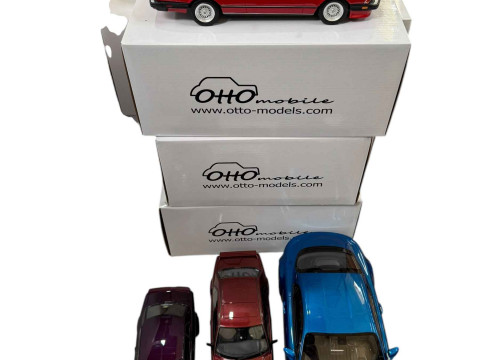 Five Otto Mobile model vehicles; BMW M3 CSL, Alpine A110, BMW M6 E24,...