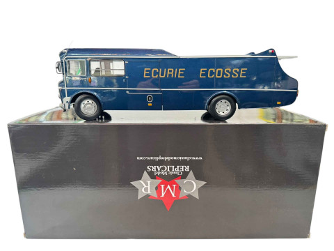 Norev limited edition Bartoletti 'Alan Man Racing' 1965 car transporter and CMR Commer TS3 three car transporter 'Ecurie Ecosse' (both boxed). thumbnail