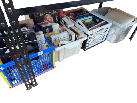 Four boxes of Marilyn Monroe related books, etc.