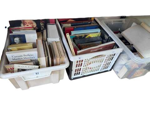 Four boxes of Marilyn Monroe related books, etc. thumbnail