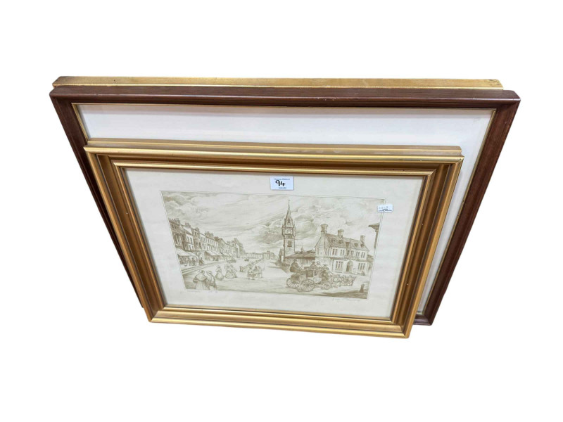 Collection of Darlington & Railway memorabilia including Darlington Football shirt, scarf and framed tickets, railway plaques, posters and pictures, etc.