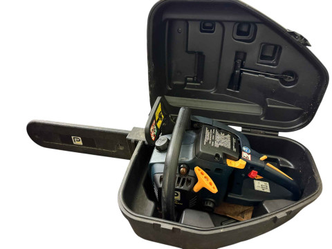 Performance Pro petrol chainsaw with case.