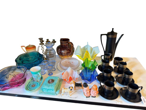 Port Meirion coffee service, large Arthur Wood jug, Shelley butter dish,...