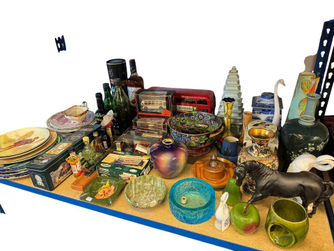 Collection of Maling, Royal Doulton and other plates, Moorcroft Hibiscus...