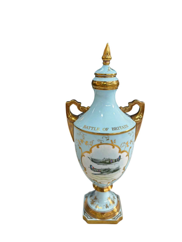 Coalport The Battle of Britain Windsor vase, number 1/50, boxed with certificate.