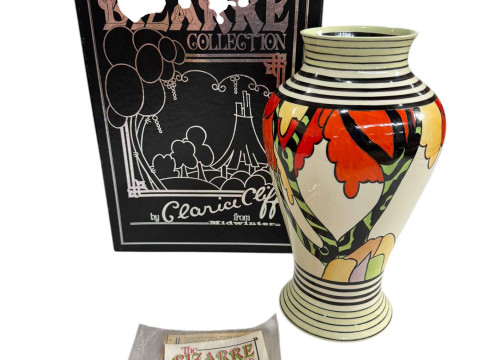 Royal Staffordshire pottery, The Bizarre Collection Mai Ping vase by Clarice...
