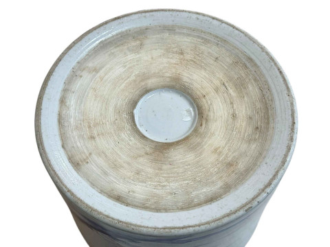 A large Chinese brush washer decorated with village and mountain scene, 18.5cm diameter. thumbnail