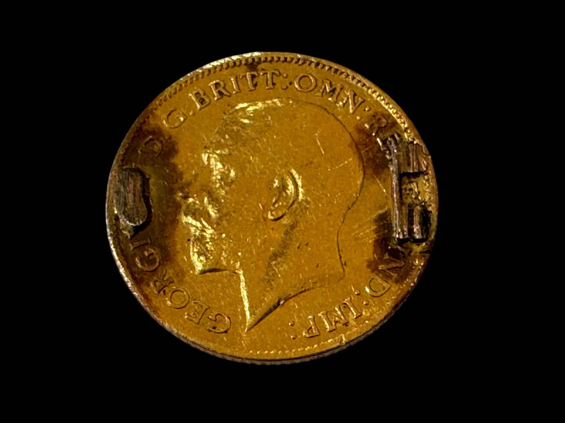 Gold half sovereign, 1912.