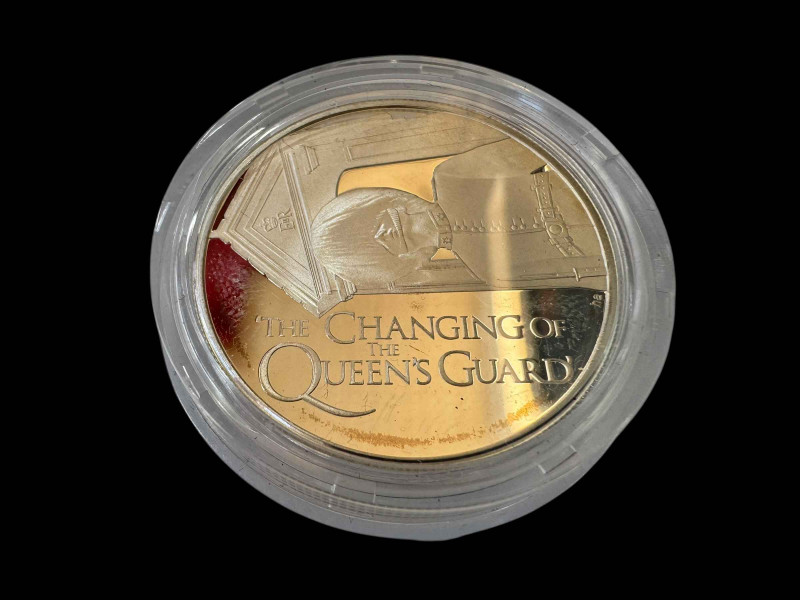 Silver proof Bermuda five dollar crown.