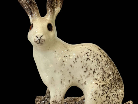 Winstanley pottery seated hare, size 9.