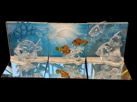 Set of three Swarovski Wonders of the Sea, Eternity, Harmony and Community,...