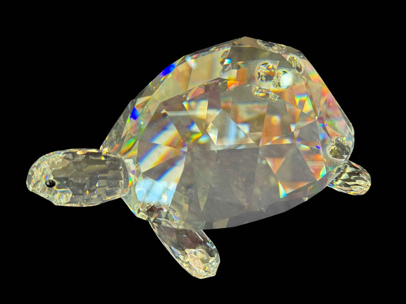 Swarovski crystal giants tortoise, boxed.