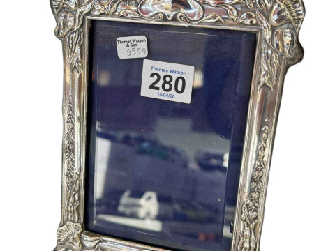 Edwardian ornate silver mounted easel photograph frame, Birmingham 1903,...