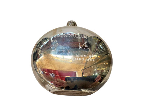 Moorcroft enamel and silver Ptarmigan hip flask,boxed with certificate 19/80. thumbnail