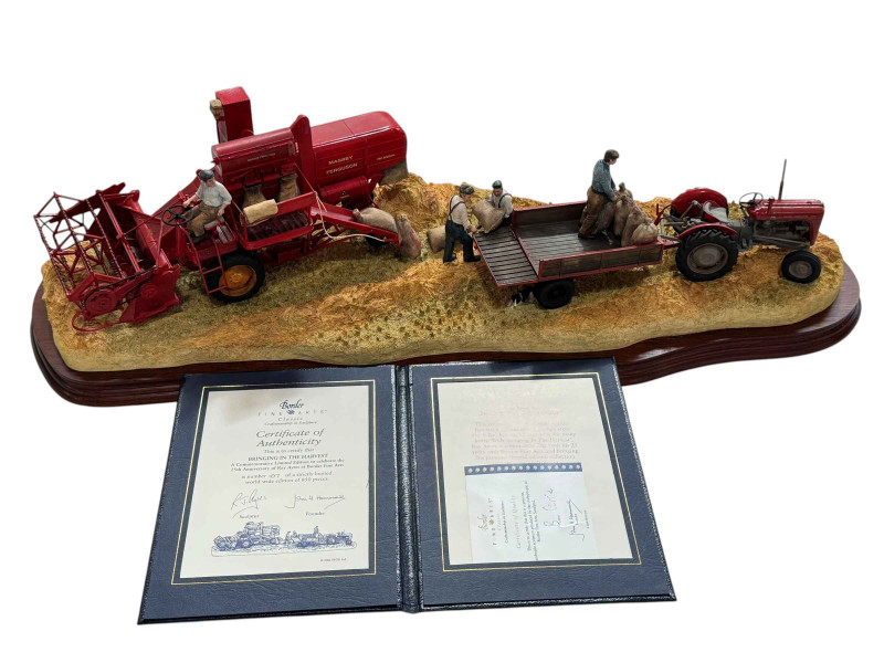 Border Fine Arts Bringing in the Harvest, commemorative limited edition with certificate, 67cm wide, packing box.