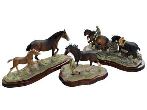 Three Border Fine Arts Coming Home Bay and Black Shire, Show Day at Darrowby...