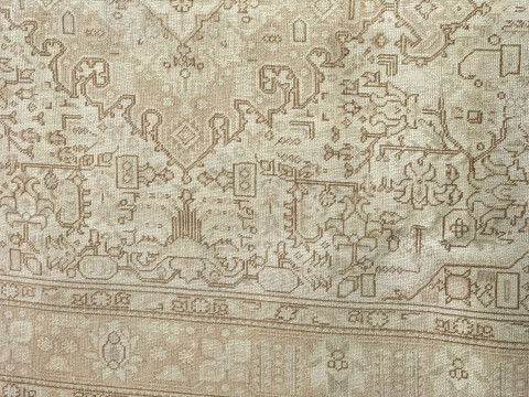 Hand knotted vintage Persian Tabriz carpet 2.90 by 2.00. thumbnail