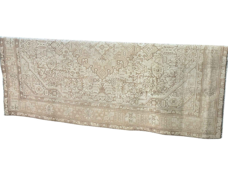 Hand knotted vintage Persian Tabriz carpet 2.90 by 2.00.