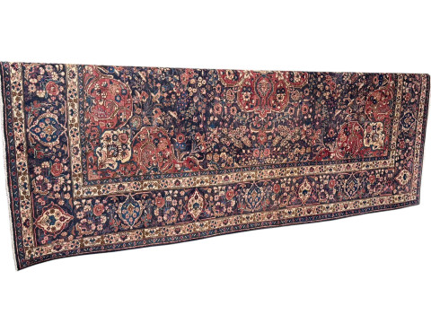 Hand knotted Persian Mashad carpet 3.62 by 2.63.