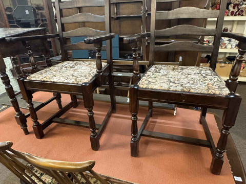 Eight piece suite of Ercol Old Colonial comprising shelf back dresser,...