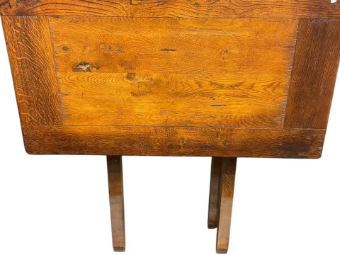 Continental rustic style eight piece dining suite comprising waterfall shelf back dresser, rectangular two drawer dining table, pair jointed benches and four rush seated chairs. thumbnail