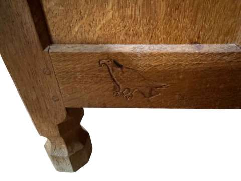 Albert 'Eagleman' Jeffray adzed oak shelf back dresser, 191cm by 108cm by 46cm. thumbnail