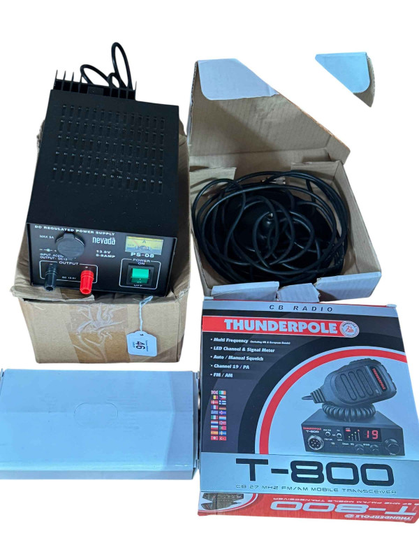 Thunderpole CB radio and Nevada power unit and accessories.