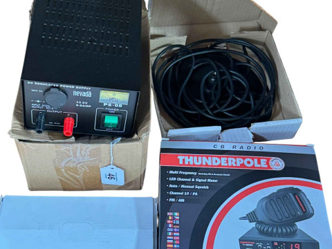 Thunderpole CB radio and Nevada power unit and accessories.