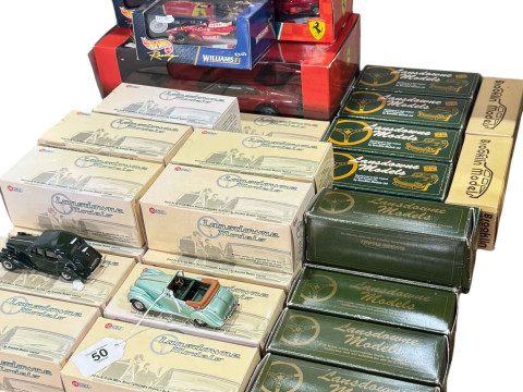 Kyosho Ferrari 328 GTB, five Hot Wheels F1 cars and Lansdowne and Brooklin...