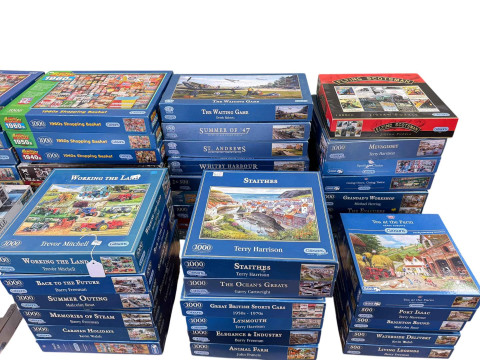 Large collection of Gibsons jigsaw puzzles. thumbnail