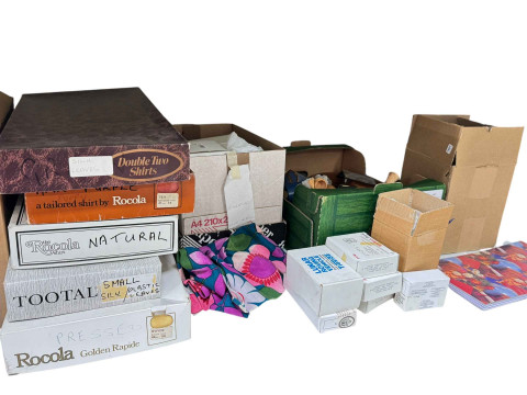 Full shelf of dolls house furnishings, accessories, decoration and fabrics, etc. thumbnail