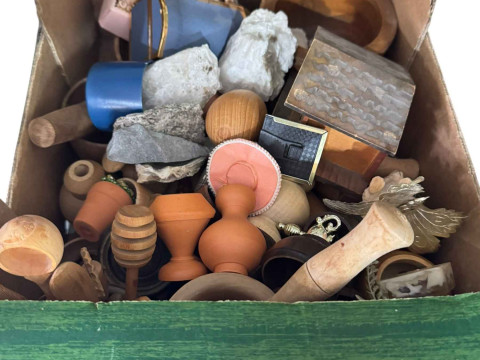 Full shelf of dolls house furnishings, accessories, decoration and fabrics, etc. thumbnail