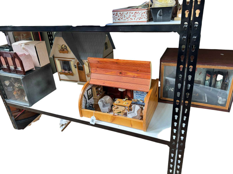 Dolls country cottage, bread bin room, Japanese room, garden potting shed, etc.
