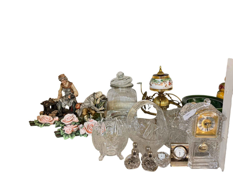 Royal Doulton Tapestry teawares and various other china, glass vases, bowls and other glassware, etc.
