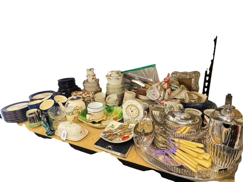 Hornsea Pottery Regency tableware, two part tea sets, commemorative china, four piece silver plated tea service, cutlery, etc.