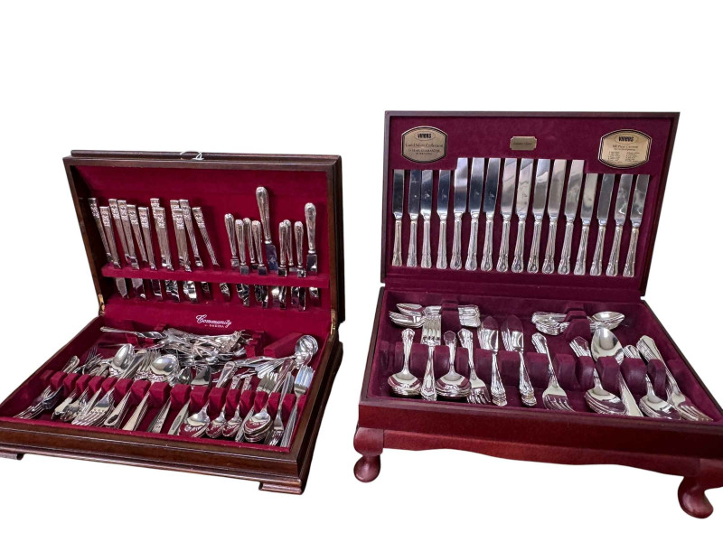 Two boxed canteens of cutlery by Viners and Oneida.