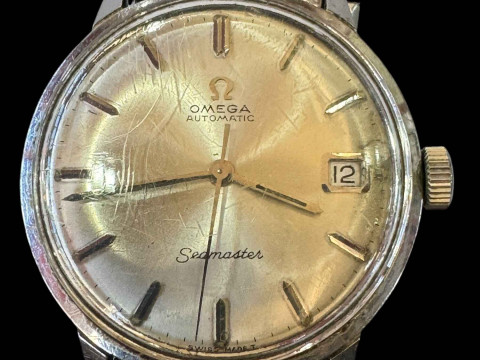 Vintage Omega Automatic Seamaster gents wristwatch, with guarantee dated August 1964. thumbnail