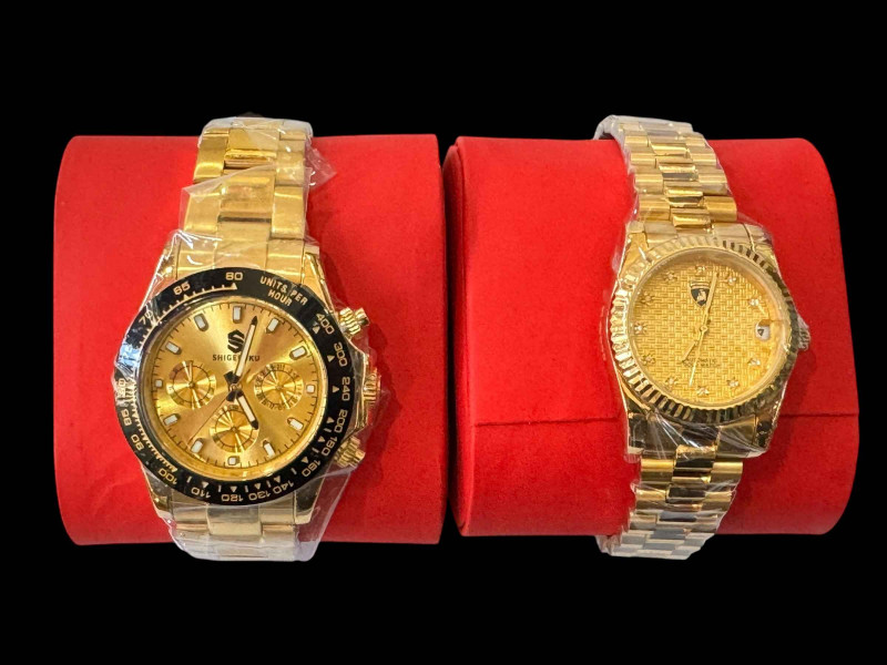Two wristwatches.