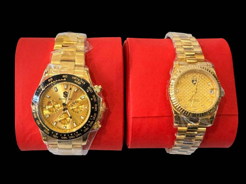 Two wristwatches.