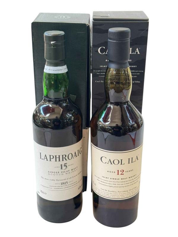 Two Whisky's, Laphroaig 15 year, and Caol Ila 12 years.