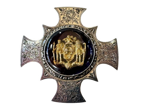 Victorian silver and enamel medal for United Ancient Order of Druids,...