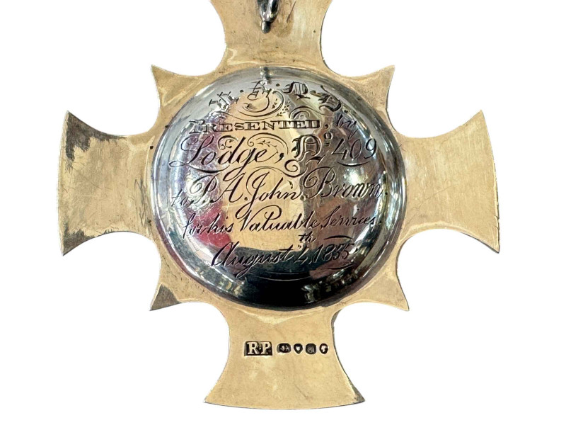 Victorian silver and enamel medal for United Ancient Order of Druids, inscribed, London 1855, 8cm across.