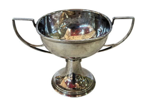 Silver two handled cup, 11cm high, Birmingham 1924.