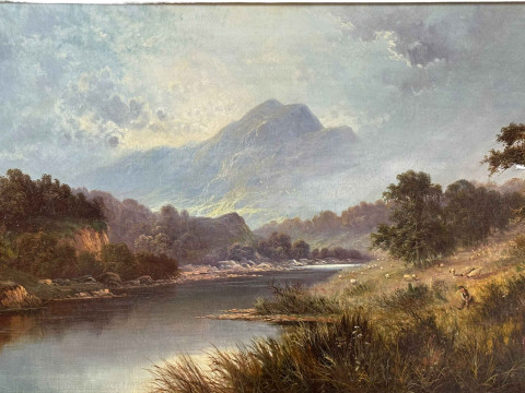 Sidney Yates Johnson, Ben Nevis, oil on canvas, 45cm by 80cm, framed. thumbnail