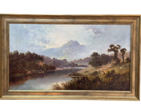 Sidney Yates Johnson, Ben Nevis, oil on canvas, 45cm by 80cm, framed.