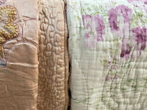 Four assorted quilts including patchwork. thumbnail