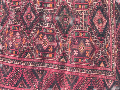 Fine handknotted red ground Persian carpet 2.90 by 1.75m. thumbnail